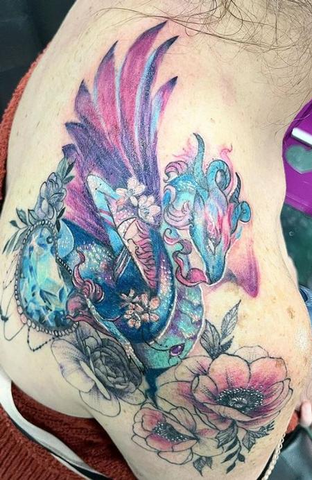 Brenda Kaye - InProgress dragon tattoo 